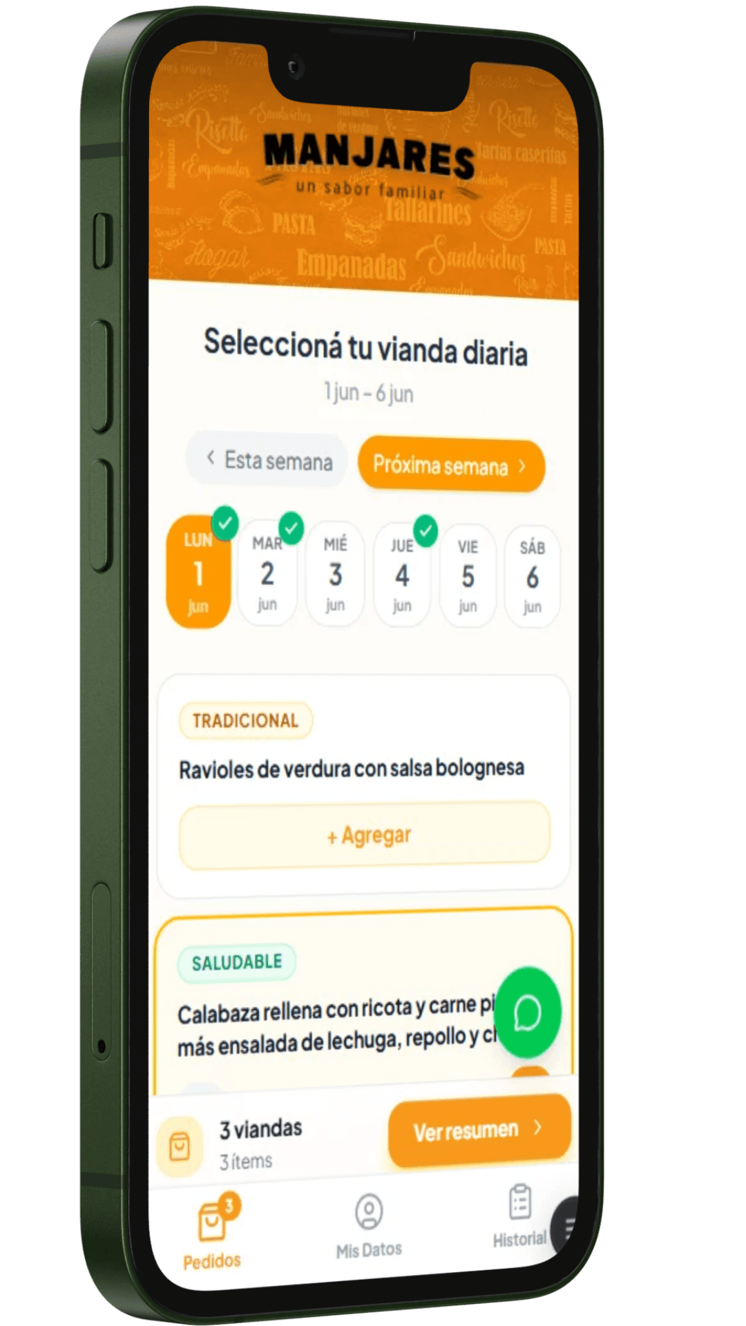 App de pedidos Manjares